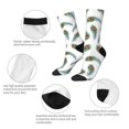 thumbnail image 3 of Yiaed Colorful Grass Print Great elasticity Crew Socks Sports socks for Men and Women, 3 of 5