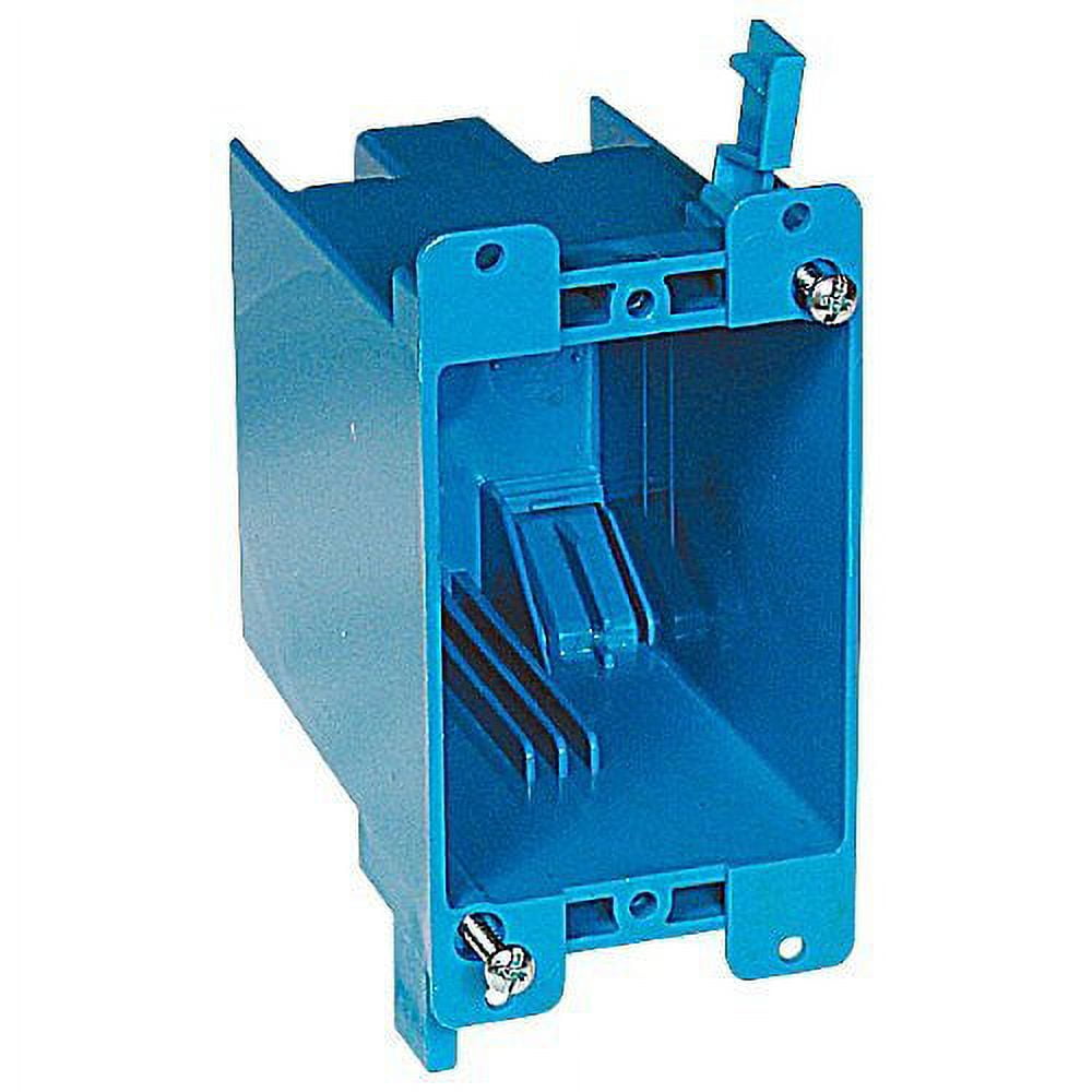 Carlon Zip Box Blue 14 cu. in., 1 Gang PVC Old Work Electrical Box