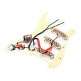 thumbnail image 2 of High-Quality Pre-Wired Stratocaster Electric Guitar Pickguard Set with Back Plate - 3 Single Coil Alnico Magnet Pickups, 1 Volume & 2 Tone Control Knobs, 3-Layer 11-Screw Design, Yellow Finish,, 2 of 7