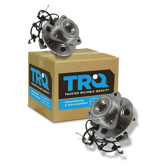 TRQ Front Wheel Hubs & Bearings Pair Set of 2 for Dakota Durango 4WD 4x4 w/ ABS BHA53345 Fits select: 1997-2004 DODGE DAKOTA, 1998-2003 DODGE DURANGO