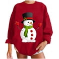 thumbnail image 1 of asdoklhq Clearance Plus Size Christmas Clothing,Christmas Sweatshirt for Women Oversized Graphic Casual Crewneck Long Sleeve Pullover Sweatshirt Tops Shirt Blouse, 1 of 5