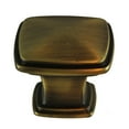 thumbnail image 2 of GlideRite 1-1/4 in. Square Cabinet Knob, Antique Brass, Pack of 25, 2 of 4