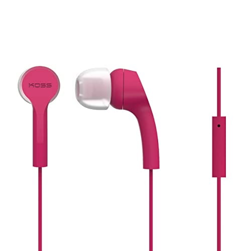 KOSS 192584.101 KEB9i Earbuds with Microphone and in-Line Remote (Pink)