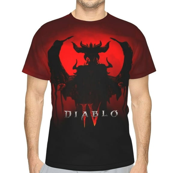 Diablo Iv Unisex 3d Pattern Printed Short Sleeve T-Shirts Casual Graphics Tees Small
