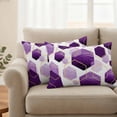thumbnail image 3 of Outdoor Waterproof Pillow Covers Modern Abstract Purple Color Block Decorative Throw Pillow Protectors,Pillowcase Cushion Cases for Patio Sofa Garden Couch,20x12in,Pack of 2, 3 of 14