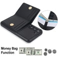 thumbnail image 6 of ELEHOLD Case for Samsung Galaxy S23 Plus,Business PU Leather Stand Case with Card Holder & Ring Holder,Black, 6 of 7