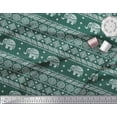thumbnail image 2 of Soimoi Cotton Voile Fabric Aztec & Tribal Elephant Animal Printed Fabric 1 Yard 42 Inch Wide, 2 of 3