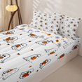 thumbnail image 2 of Feelyou Cute Reading Ghost Zipper Full Size Comforter Sets with Fitted Sheet and 2 Pillowcases, Kawaii Skull Print Zipper Bedding Set, Halloween Reversible, 4 Pieces, 2 of 6