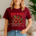 thumbnail image 4 of Strawberries Stay Sweet Fruit Of The Spirist Shirt, Summer Beach Tee,Summer Vibes,Summer Girl,Hello Summer,Summer Vacation Tshirt, 4 of 5