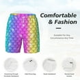 thumbnail image 5 of Balery Rainbow Scales2 Mens Swim Trunks Swim Shorts for Men Quick Dry Inseam Beach Shorts with Compression Liner Pocket-Large, 5 of 9