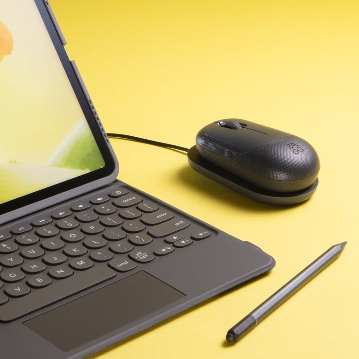 ZAGG Pro Mouse for Tablets and Laptops Qi-Enabled Wireless Charging Bluetooth Universal