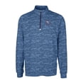 thumbnail image 2 of Men's Cutter & Buck Navy New Hampshire Fisher Cats Traverse Camo Print Stretch Quarter-Zip Pullover Top, 2 of 3