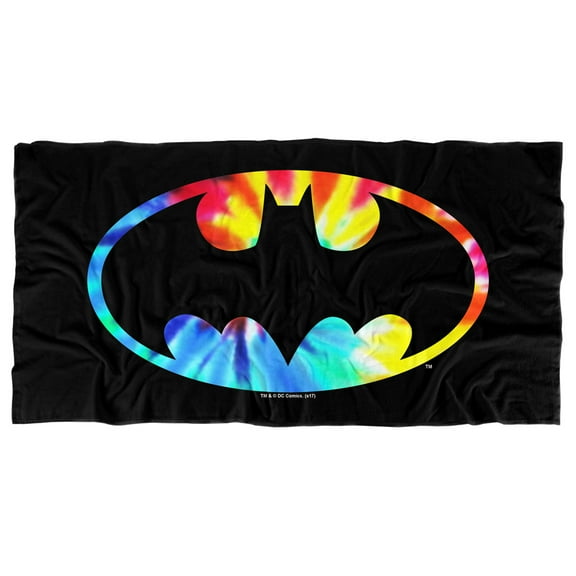 Batman Tie Dye Batman Logo Officially Licensed Beach Towel 30' X 60'