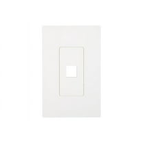 Tripp Lite Single-Gang 1-Port Universal Keystone Wall Plate, Cat5/6/6a, USB, HDMI, DisplayPort, RCA, White (N080-101)
