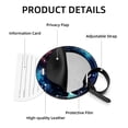 thumbnail image 4 of Starry Shark 2Pcs PU Leather Round Luggage Tags with Privacy Cover and Name ID Tag for Suitcase, Handbags, Backpacks, School Bags, 4 of 6