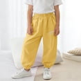 thumbnail image 5 of Bovxnpu Girls Casual Joggers Lightweight Pants High Waisted Solid Loose Casual Jogger Pants Kids Pants, 5 of 8