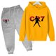 thumbnail image 3 of 2024 Ropa de fútbol para niños de primavera y otoño Idol CR7 2 sudaderas con capucha + trajes de pantalón Ropa deportiva informal para niños de 3 a 13 años, 3 of 5