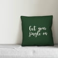thumbnail image 2 of Creative Products Get Your Jingle On in Dark Green 18x18 Spun Poly Pillow, 2 of 2