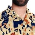 thumbnail image 5 of Football Men's Short Sleeve Shirts, Casual Hawaiian Print Button Down Summer Beach Top Unisex, 5 of 6