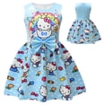 thumbnail image 4 of Vestido de verano de Hellokitty para niños y niñas, ropa de fiesta de seda sin mangas con lazo, dibujos animados, venta al por mayor, 3 a 7 años, 2023, 4 of 4