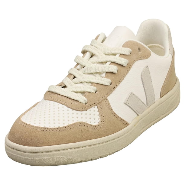 Tenis VEJA V-10 para mujer, extra blanca/natural/Sahara,