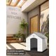 thumbnail image 5 of RED VELVET Casa Perro Casetas de Plástico Exteriores, Resistente al Agua y Clima,Fácil de Montar, Jardín, Patio y Exterior (Gris, Grande), 5 of 6