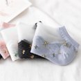 thumbnail image 4 of Women Low Cut Socks See-through 5 Pairs Ultra Thin Athletic Socks Running Socks, 4 of 10