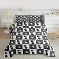 thumbnail image 2 of Homewish Retro Sweet Cherry Full Size Comforter Sets,Fruit Theme Bedding Comforter Set,Gray White Black Bedding Sets For Kids,Breathable Home Decor Reversible,3 Pieces, 2 of 8
