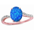 thumbnail image 3 of Star K� Big Stone Oval 10x8 Blue Created Opal Bypass solitaire engagement promise ring, 3 of 9