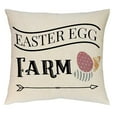 thumbnail image 5 of Holloyiver Easter Pillow Covers 18 x18 Inch, Farmhouse Easter Decorations for Home Bunny Carrot, Happy Easter Pillows Easter Decorative Throw Pillows Spring Colorful Easter Eggs Decor, 5 of 7
