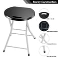 thumbnail image 5 of Topcobe 28" Portable Folding Stools with 330lbs Limited Sturdy Frame with Seat, Outdoor Deck Furniture, 5 of 10