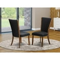 thumbnail image 2 of Pemberly Row 35" Fabric Dining Chairs in Walnut/Black (Set of 2), 2 of 6