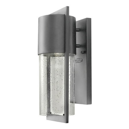 

Hinkley Lighting 1320 Shelter 15-1/2 Tall 1-Light Dark Sky Outdoor Wall Sconce with Clear Seedy Shade