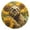 Gold, variant on Sloths and Sunflowers Round Wall Clock Silent Analog Battery Operated Black Pointer Home Decor 9.84" Diameter