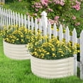 thumbnail image 3 of Aoodor Metal Raised Garden Bed - 42''(L) x 24''(W) x 17''(H) - Outdoor Garden Planter Box for Vegetables, Flowers, and Herbs - Beige (Set of 2), 3 of 8