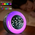 thumbnail image 5 of Christmas Gifts Liweisiy Led Electronic Bedroom Alarm Clock 12/24 Hours Alarm Calendar Temperature Adjustable Brightness Colorful Big Screen Desk Clock D1283 Black Free Size, 5 of 9