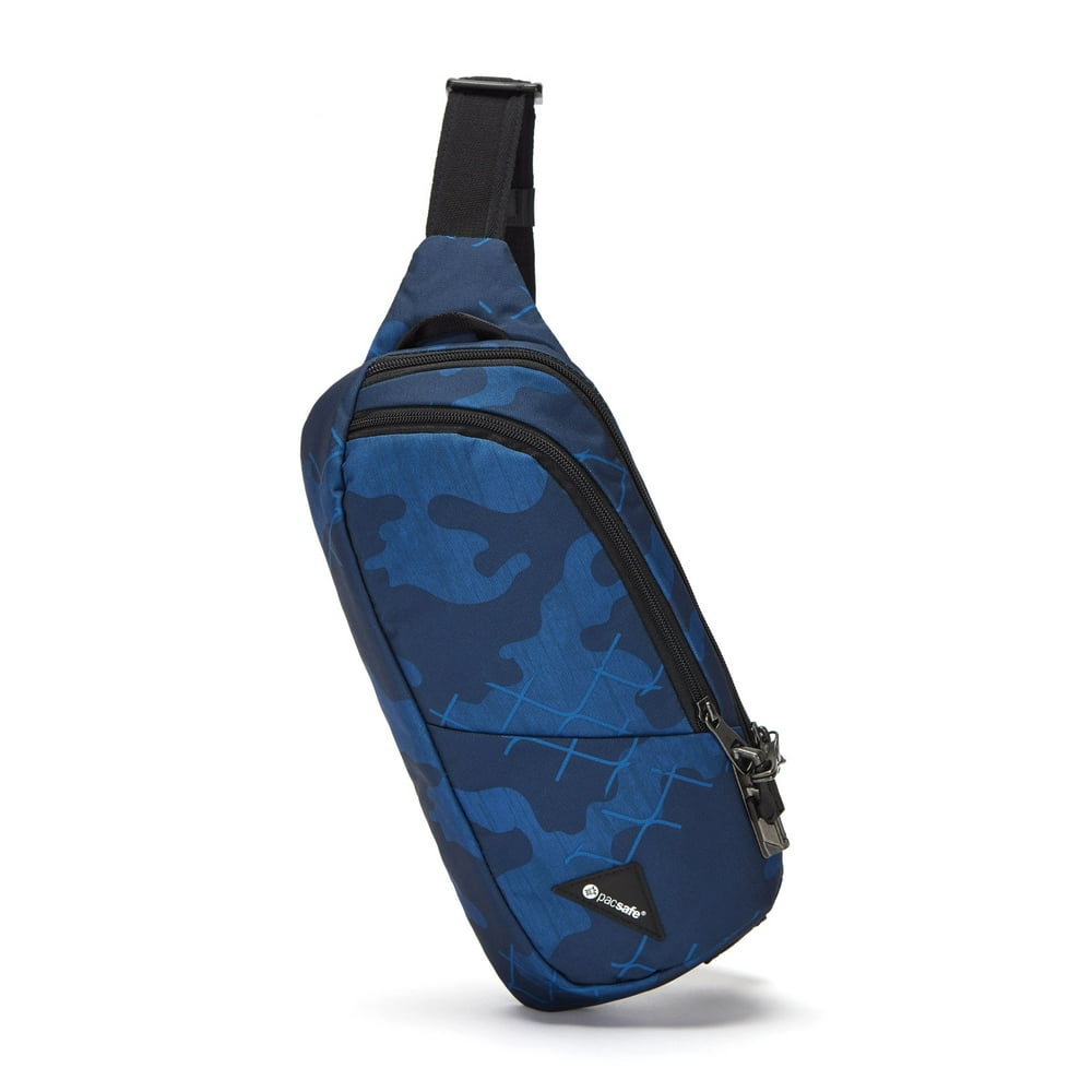 Pacsafe Vibe 150 Anti Theft Sling Bag Blue Camo