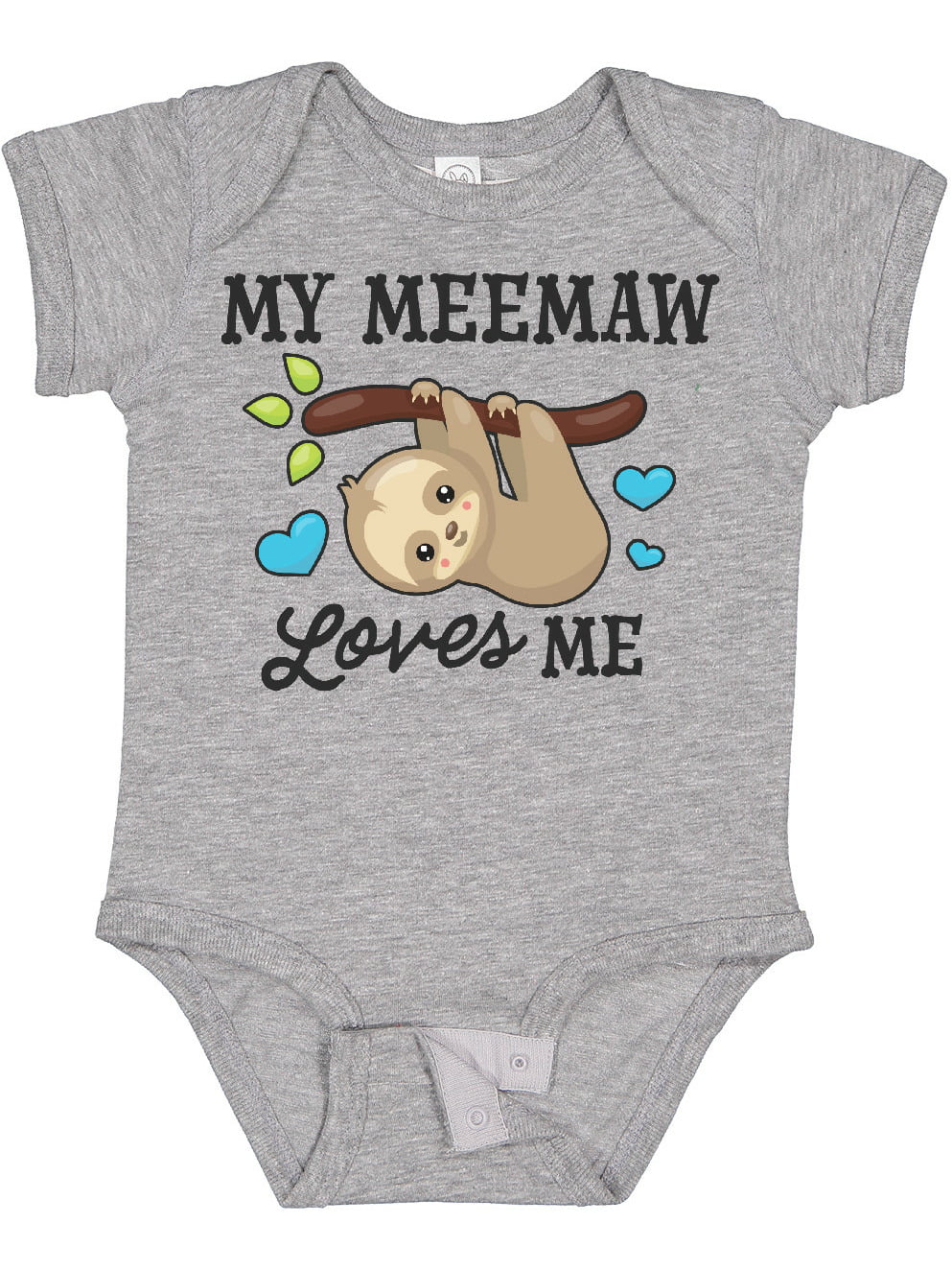 Inktastic My Meemaw Loves Me With Sloth And Hearts Infant Creeper Animals Kids 