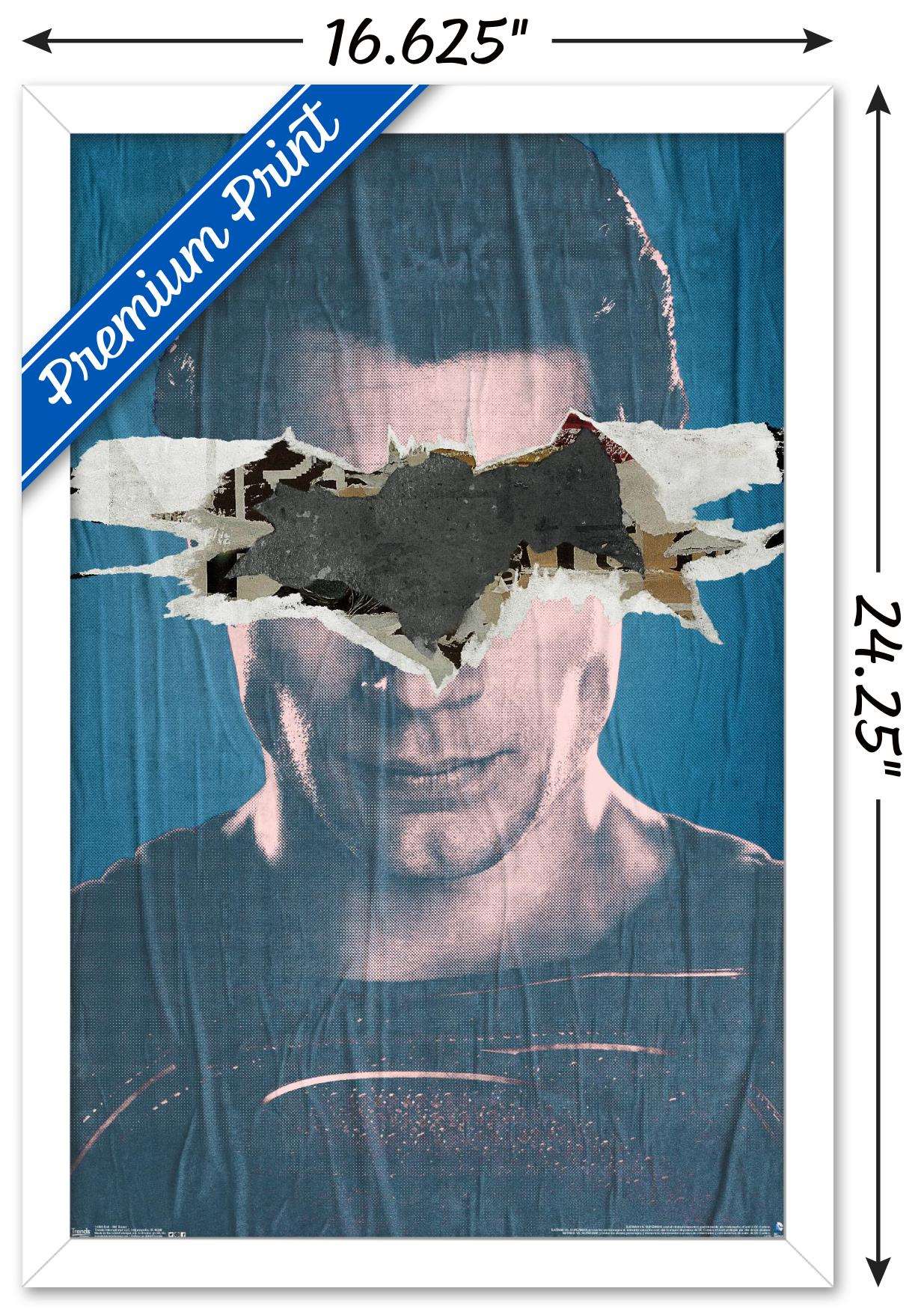 DC Comics Movie - Batman v Superman - Superman Teaser Wall Poster, 14.725" x 22.375", Framed