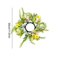 thumbnail image 3 of AURIGATE Easter Floral Candle Ring,11.8in Artificial Spring Wreath with Pink Flowers & Eggs, Table Centerpiece for Easter, Mantel & Home Decor, 3 of 6