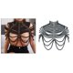thumbnail image 3 of de cadena para el cuerpo con para mujer, cadena para el cuerpo del Bikini, collar de hombro, joyería de cadena para el cuerpo a la mo Negro Yinane Cadena de perlas para el cuerpo, 3 of 5