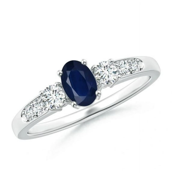 Oval Shape Blue Sapphire CZ Diamond Cocktail Band Ring 925 Sterling Silver September Birthstone Wedding Anniversary Gift Gemstone Jewelry