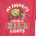 thumbnail image 3 of SpongeBob SquarePants - My Favorite Color Is Christmas Lights Spongebob and Gary - Men's Short Sleeve Graphic T-Shirt, 3 of 6