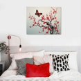 thumbnail image 4 of Nawypu Plum Blossom Canvas Wall Art for Living Room Wall Decoration Canvas Print Picture Framed Artwork Ready to Hang for Home Kitchen Bedroom , Chinese Style Plum Flower Butterfly Pattern, 4 of 4