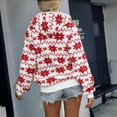 thumbnail image 2 of Mujeres abrigo de felpa con capucha impresión decoración manga larga suelta chaqueta para las mujeres otoño e invierno blanco L, 2 of 8