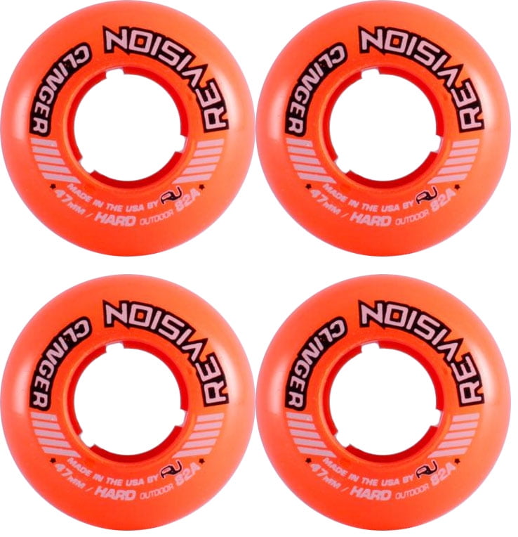 Revision Wheels Inline Roller Hockey Clinger Goalie Orange 47mm 82A 4Pack