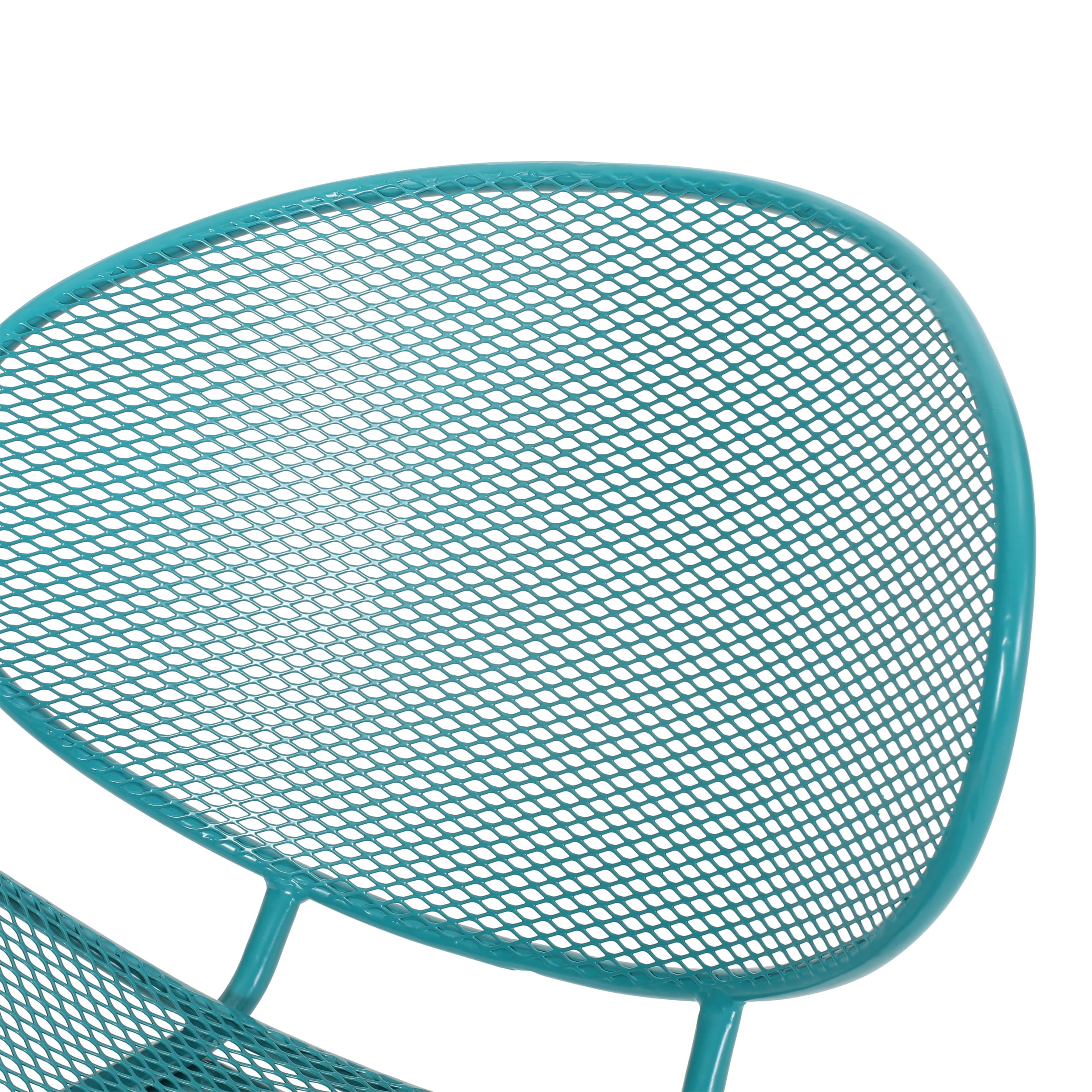 Hamdan Outdoor Dining Chair, Set of 2, Matte Teal