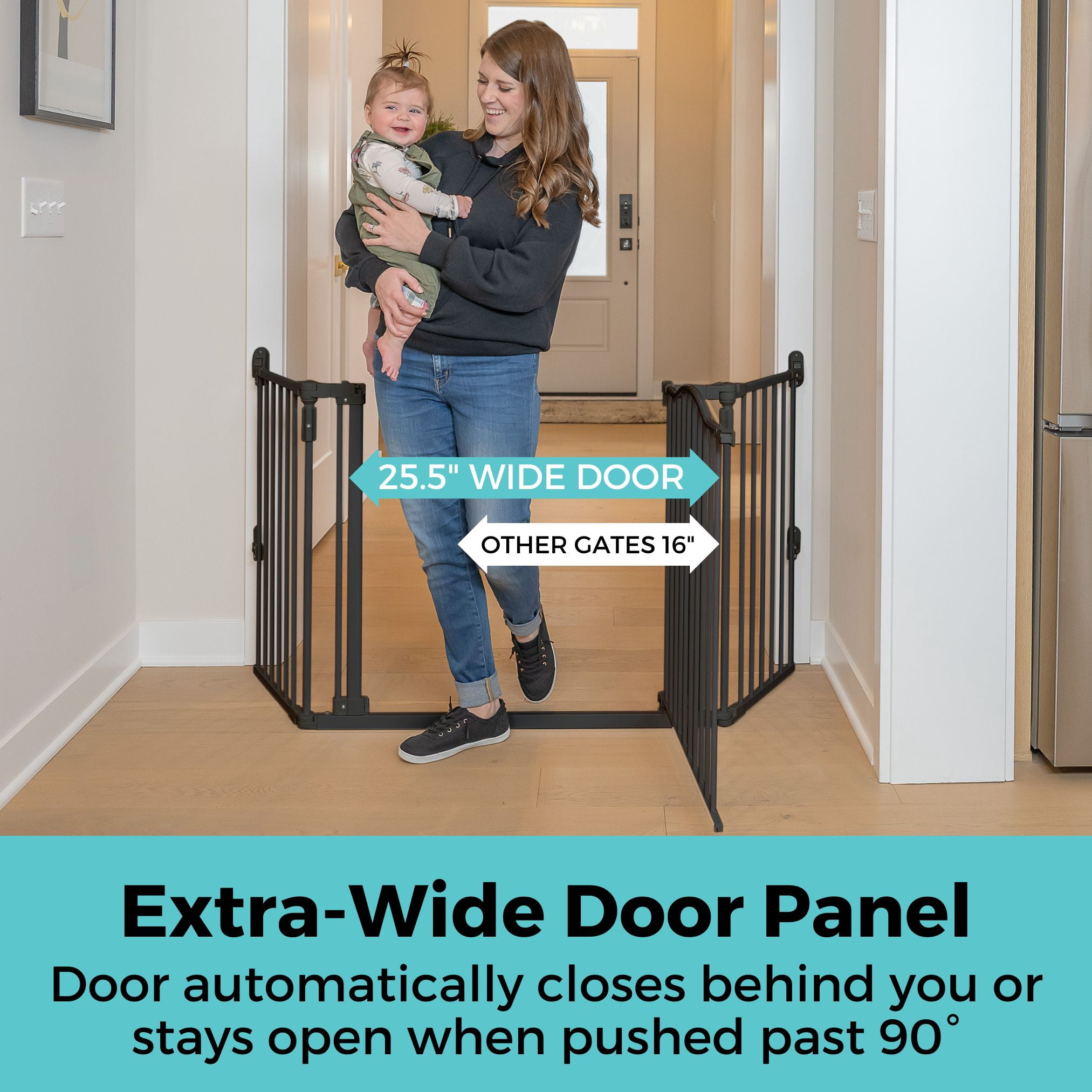 Deluxe Decor Universal Fit Gate- Black