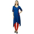 thumbnail image 6 of Phagun Angrakha Style Rayon Womens Tunic Kurta Pom-Pom Designer Kurti Top Indian Clothing, 6 of 7