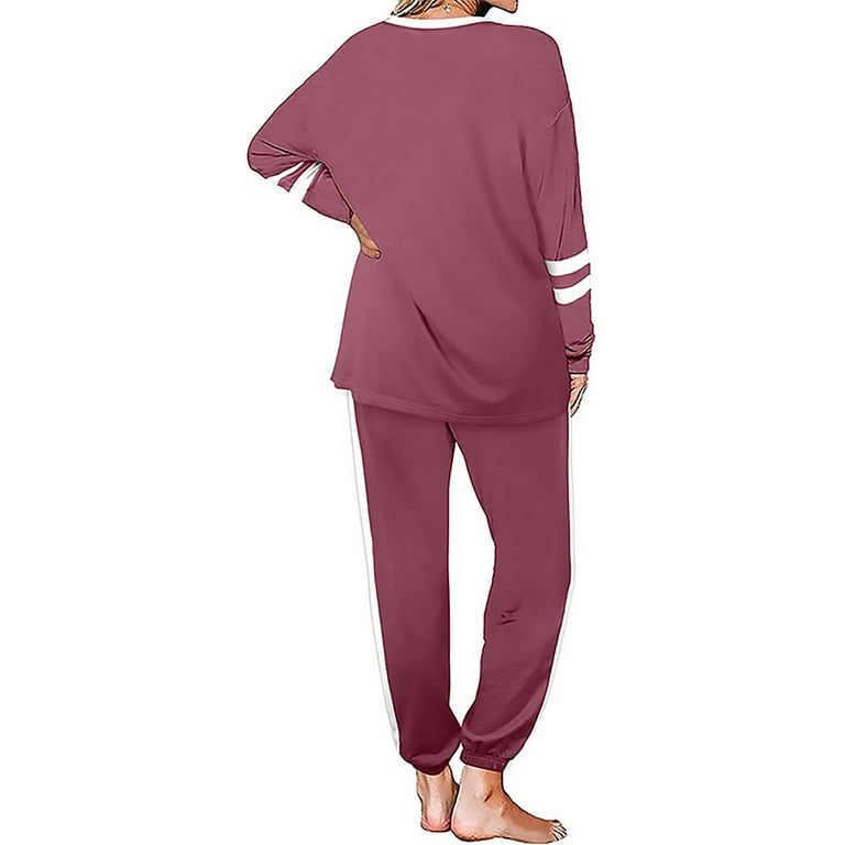 Niuer Women Drawstring Sweatsuit Ladies Casual Long Sleeve Fitness